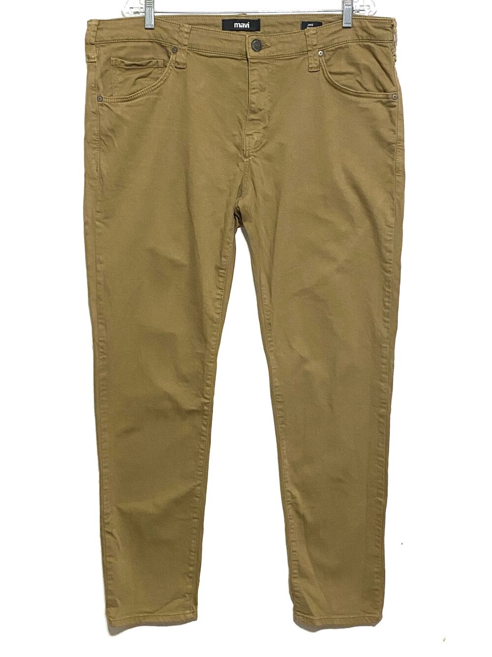 Mavi Jeans Jake Slim Leg Brown Chino Khaki Pants Mens 40x34 Preppy Classic Work